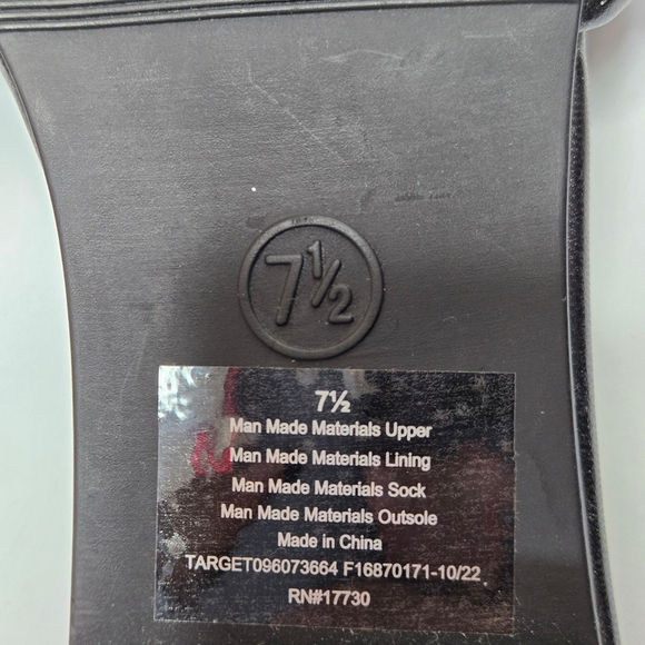 A New Day Women's Black Braided Flat Slide Sandals Size 7.5 - Picture 8 of 8